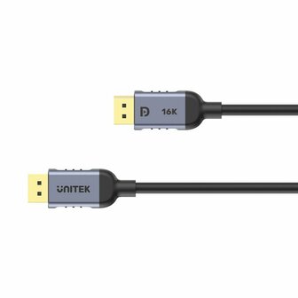 DisplayPort kabel Unitek C1628GY01-2M Zwart Grijs 2 m 3