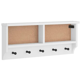 Wandkapstok SANDNES wit 87x12x35 cm massief grenenhout 2