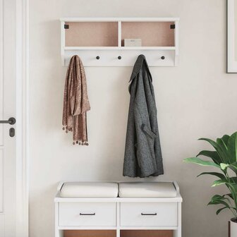 Wandkapstok SANDNES wit 87x12x35 cm massief grenenhout 4
