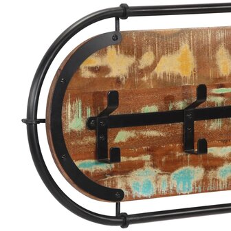 Wandkapstok met 5 haken massief gerecycled hout 6