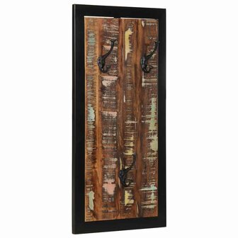 Kapstok 40x2x80 cm massief gerecycled hout meerkleurig 1