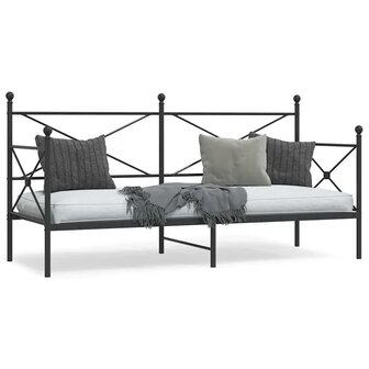 Slaapbank zonder matras 80x200 cm staal zwart 1