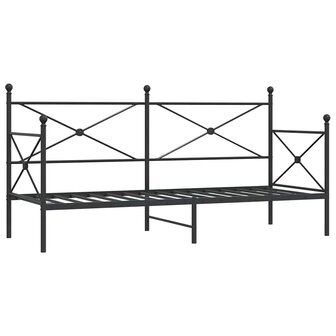 Slaapbank zonder matras 80x200 cm staal zwart 2