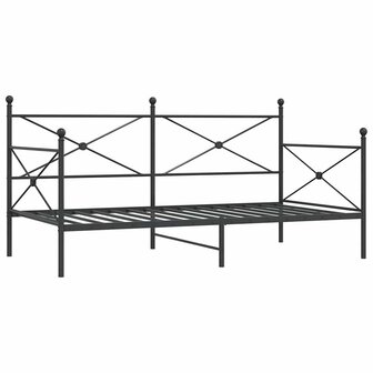 Slaapbank zonder matras 100x190 cm staal zwart 2