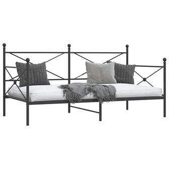 Slaapbank zonder matras 100x190 cm staal zwart 4