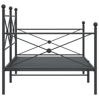 Slaapbank zonder matras 100x190 cm staal zwart 6