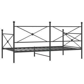 Slaapbank zonder matras 100x190 cm staal zwart 7
