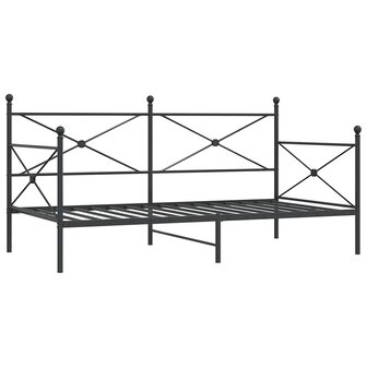 Slaapbank zonder matras 100x200 cm staal zwart 2