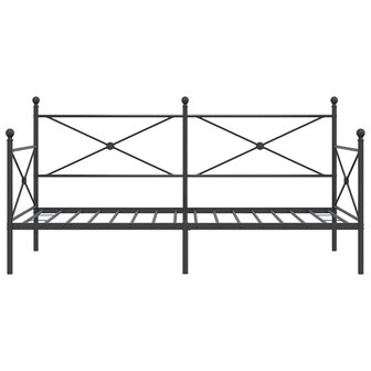 Slaapbank zonder matras 100x200 cm staal zwart 5