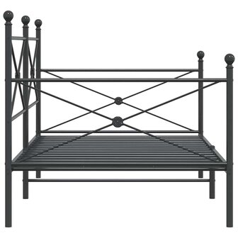 Slaapbank zonder matras 100x200 cm staal zwart 6