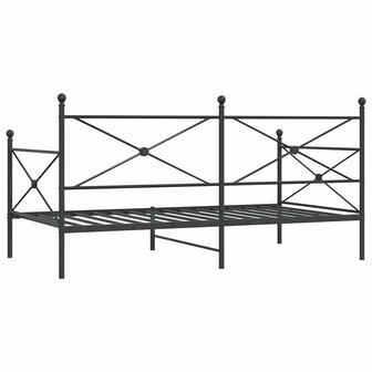 Slaapbank zonder matras 100x200 cm staal zwart 7