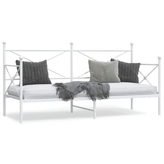 Slaapbank zonder matras 80x200 cm staal wit 1