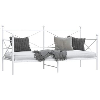 Slaapbank zonder matras 90x190 cm staal wit 4