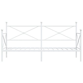 Slaapbank zonder matras 90x190 cm staal wit 5