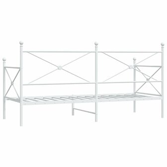 Slaapbank zonder matras 90x190 cm staal wit 7