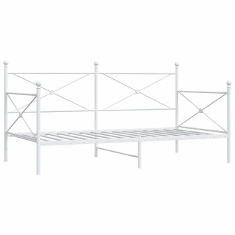 Slaapbank zonder matras 100x190 cm staal wit 2