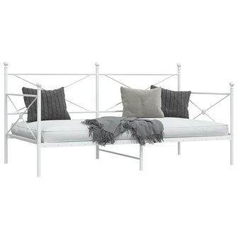 Slaapbank zonder matras 100x190 cm staal wit 4