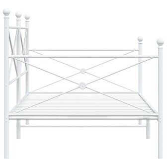 Slaapbank zonder matras 100x190 cm staal wit 6