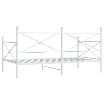 Slaapbank zonder matras 100x190 cm staal wit 7