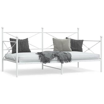 Slaapbank zonder matras 100x200 cm staal wit 1