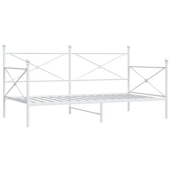 Slaapbank zonder matras 107x203 cm staal wit 2