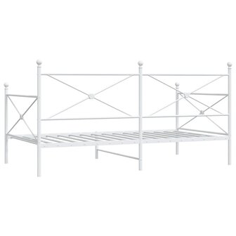 Slaapbank zonder matras 107x203 cm staal wit 7