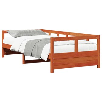 Slaapbank zonder matras 80x200 cm massief grenenhout wasbruin 4