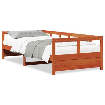 Slaapbank zonder matras 90x200 cm massief grenenhout wasbruin 2