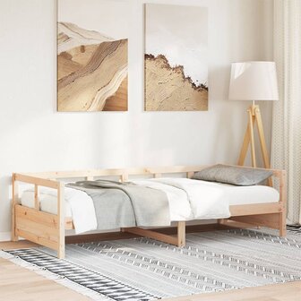 Slaapbank 90x190 cm massief grenenhout naturel 1