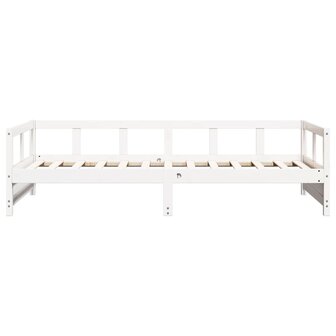 Slaapbank zonder matras 90x190 cm massief grenenhout wit 5