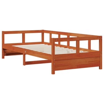 Slaapbank zonder matras 90x190 cm massief grenenhout wasbruin 3