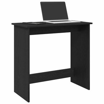 Bureau 80x40x75 cm bewerkt hout zwart 1