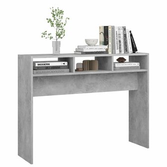 Wandtafel 105x30x80 cm bewerkt hout betongrijs 4