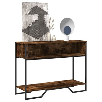 Wandtafel 100x35x74,5 cm bewerkt hout gerookt eikenkleurig 1