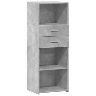 Hoge kast 45x42,5x124 cm bewerkt hout betongrijs 2
