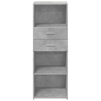 Hoge kast 45x42,5x124 cm bewerkt hout betongrijs 4