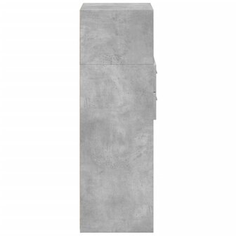 Hoge kast 45x42,5x124 cm bewerkt hout betongrijs 5