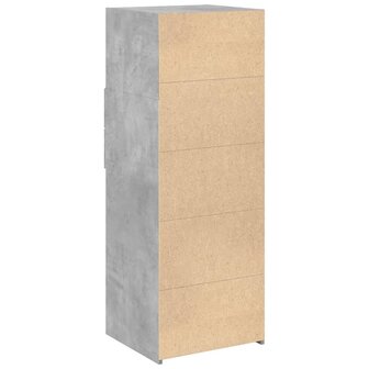 Hoge kast 45x42,5x124 cm bewerkt hout betongrijs 6