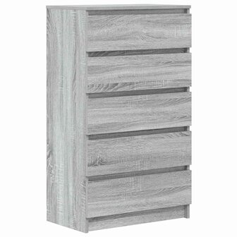 Ladekast 60x36x103 cm bewerkt hout grijs sonoma eikenkleurig 2