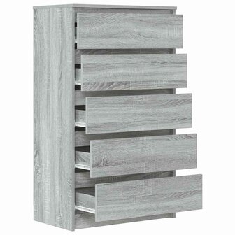 Ladekast 60x36x103 cm bewerkt hout grijs sonoma eikenkleurig 7