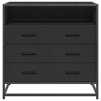 Ladekast 70x41x70 cm bewerkt hout zwart 4