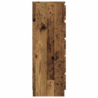 Ladekast 60x36x103 cm bewerkt hout oud houtkleurig 5