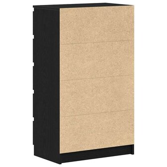 Ladekast 60x36x103 cm bewerkt hout zwart eikenkleur 8