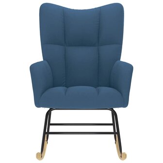 Schommelstoel stof blauw 3