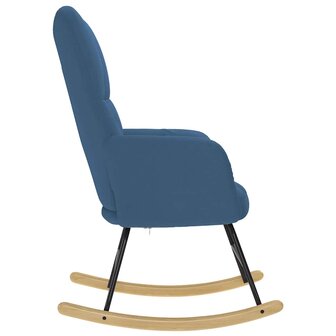 Schommelstoel stof blauw 4