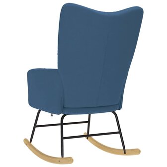 Schommelstoel stof blauw 5