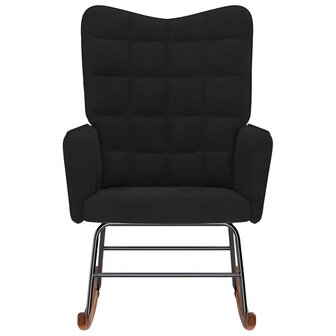 Schommelstoel fluweel zwart 3
