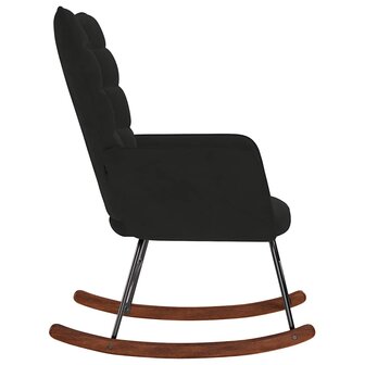 Schommelstoel fluweel zwart 4