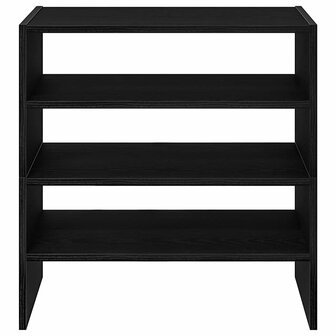 Schoenenrekken 2 st stapelbaar 60x30x30,5 cm zwart eikenkleurig 4