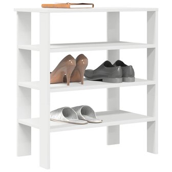 Schoenenrek 61x32x70 cm bewerkt hout wit 1